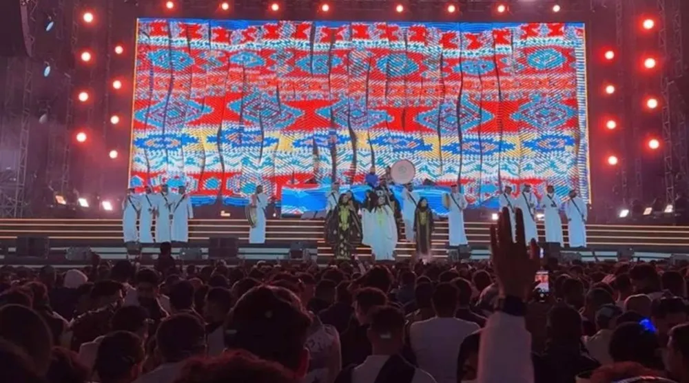 أحد المسارح الجديد لنسخة هذا العام من فعالية «ساوندستورم» في الرياض (الشرق الأوسط)