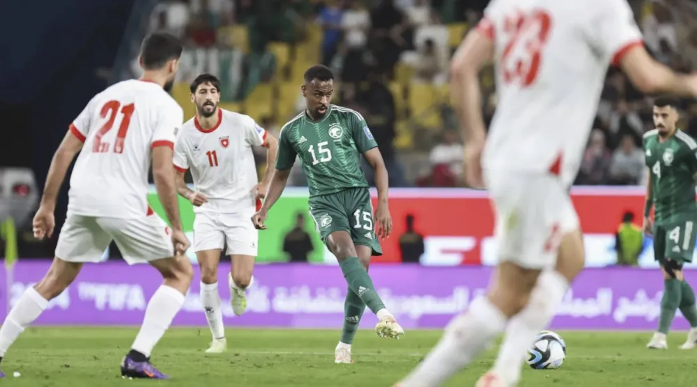 جانب من مباراة سابقة للسعودية أمام الأردن (يزيد السمراني)