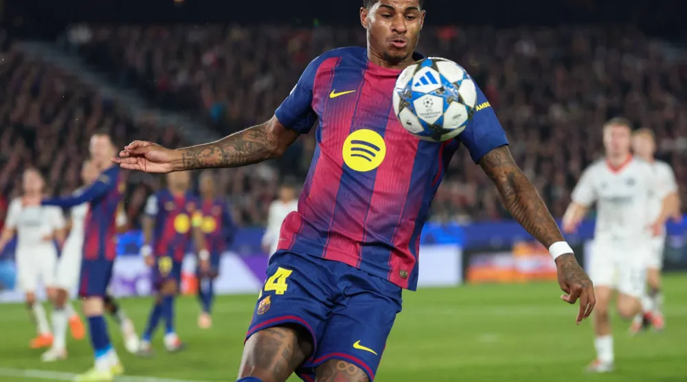 الإنجليزي ماركوس راشفورد مهاجم برشلونة (أ.ف.ب)