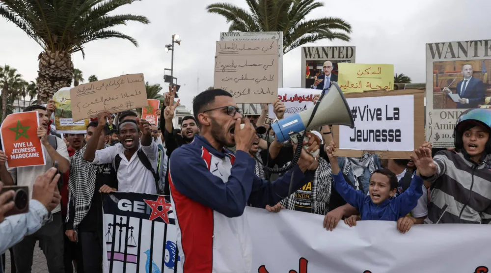 جانب من احتجاجات سابقة شهدتها مدينة الدار البيضاء (أرشيفية - أ.ف.ب)