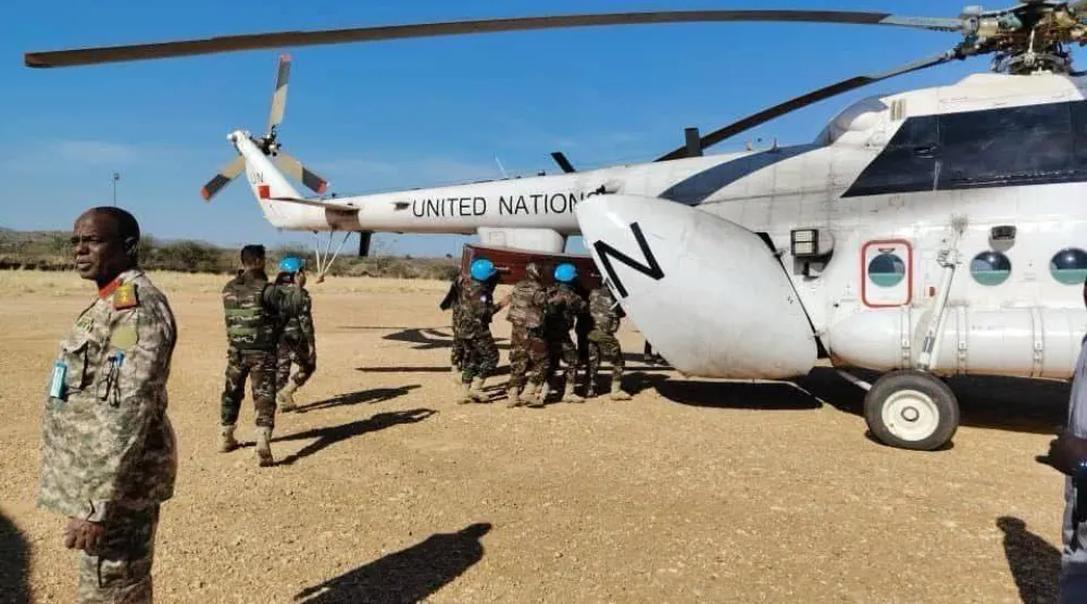 من عملية نقل الجنود القتلى إلى أبيي (متداولة) 