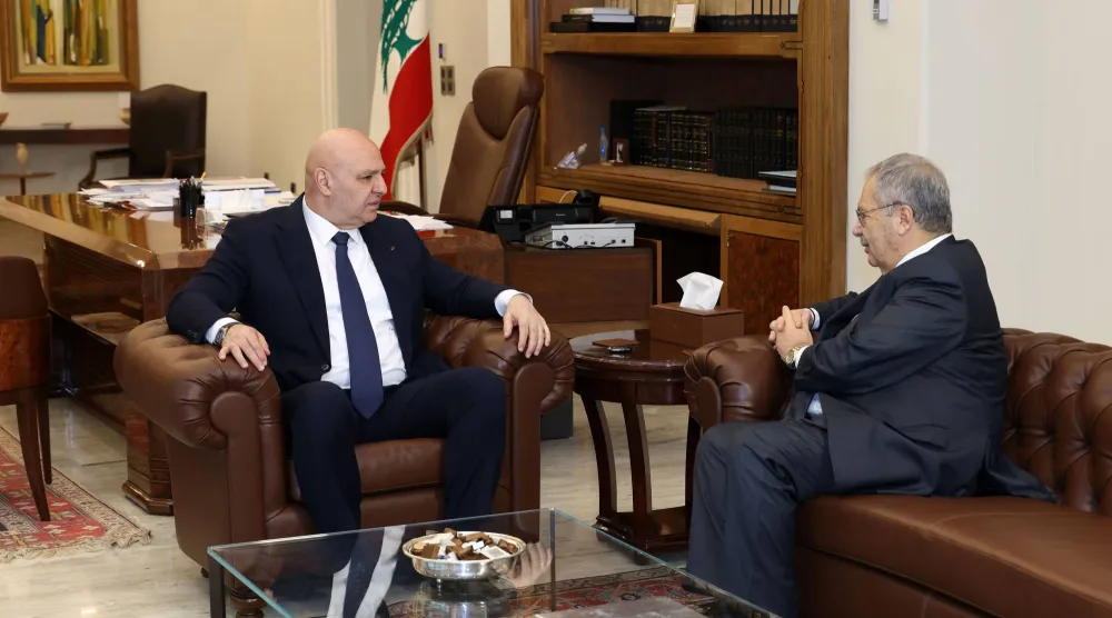  الرئيس عون مستقبلاً نائب رئيس الحكومة طارق متري (رئاسة الجمهورية)