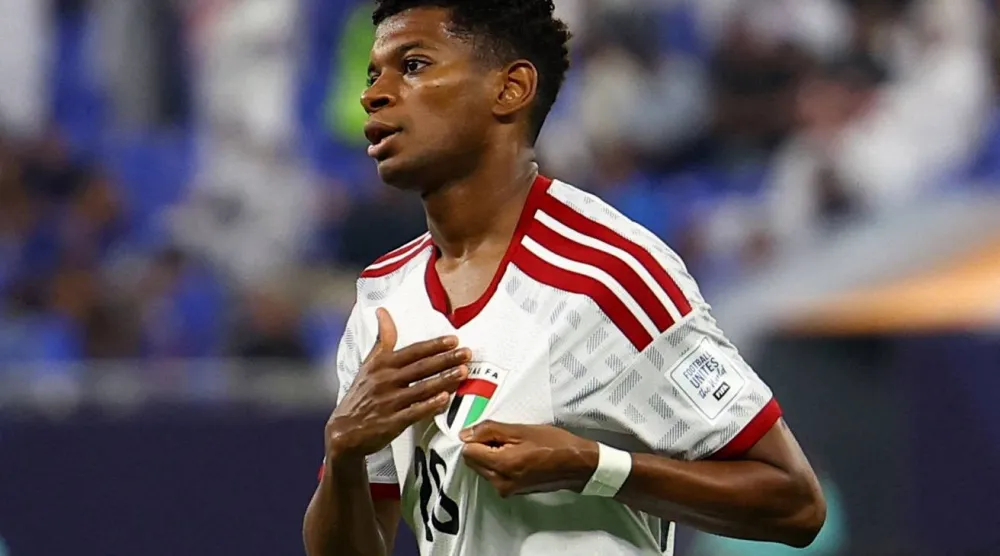 يحيى الغساني لاعب الإمارات (رويترز) 