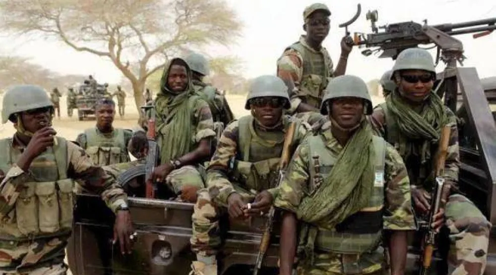 جنود من الجيش النيجيري خلال تمشيط منطقة بولكا (إعلام محلي)