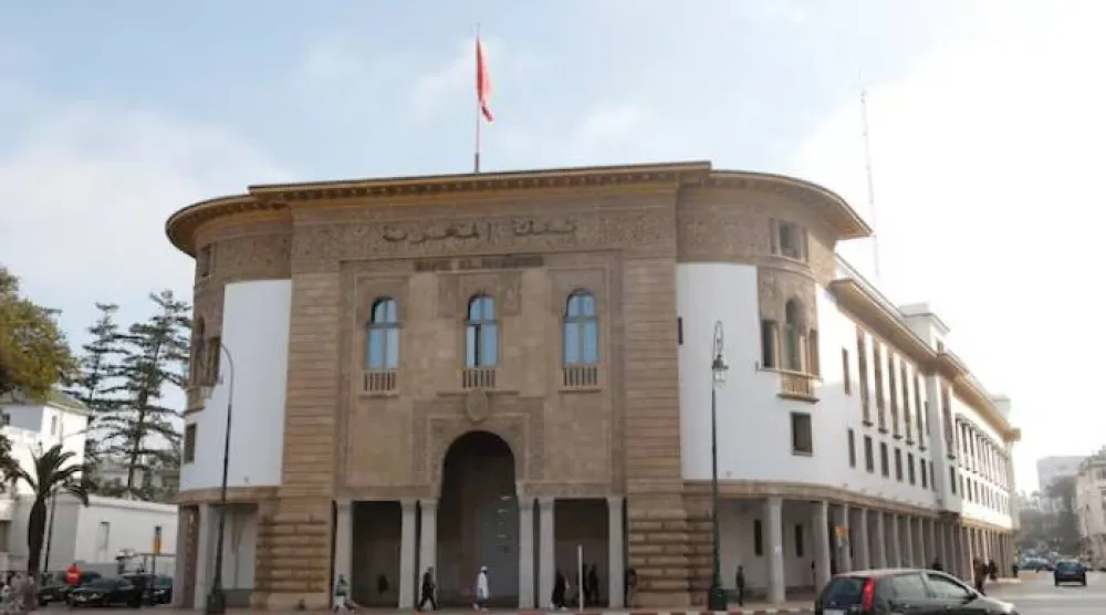 إطلالة عامة على مقر البنك المركزي المغربي في الرباط (رويترز)