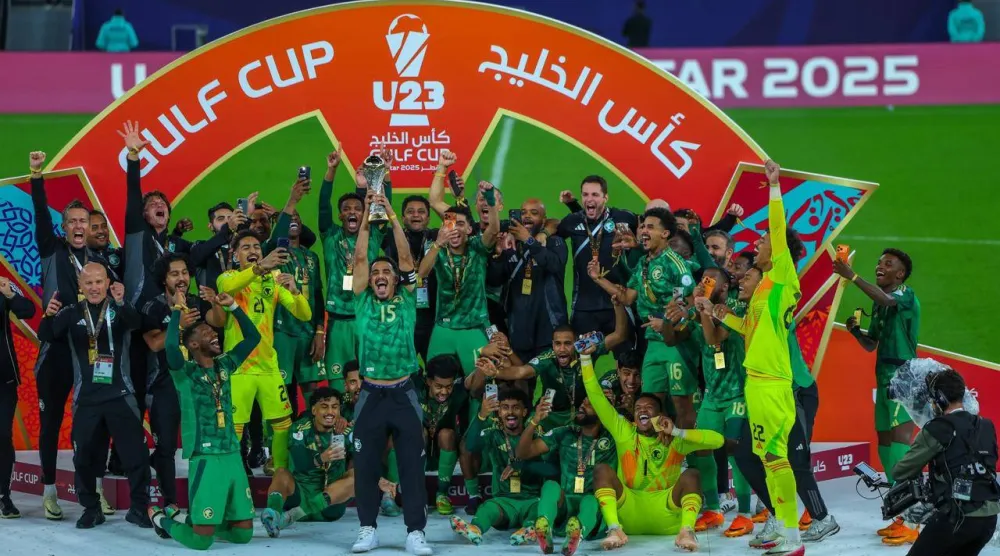 المنتخب السعودي الأولمبي يتوّج بكأس الخليج (الاتحاد السعودي)