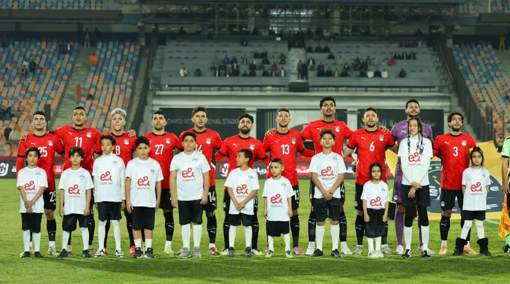 منتخب مصر الذي بدأ مواجهة نيجيريا الوديّة باستاد القاهرة (الاتحاد المصري) 