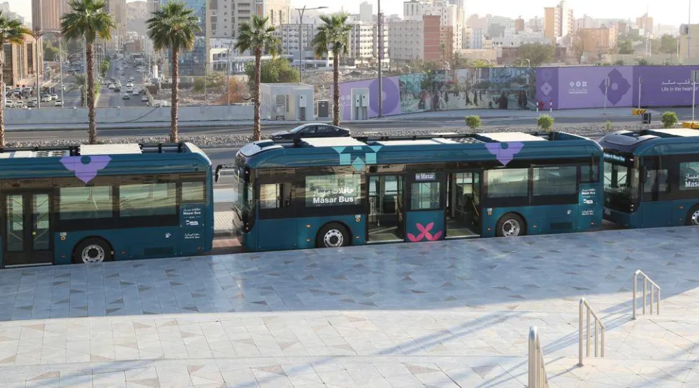 جانب من الحافلات الكهربائية (تصوير: غازي مهدي)