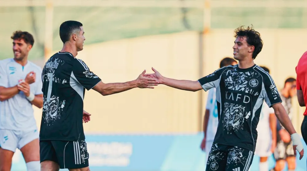 رونالدو وفيليكس سجلا هدفي النصر (موقع النادي) 