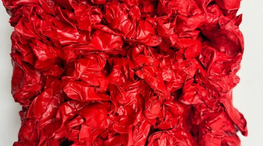 تحاول الفنانة التشكيلية في هذه المجموعة العبور من المحدود إلى المطلق (الغاليري)