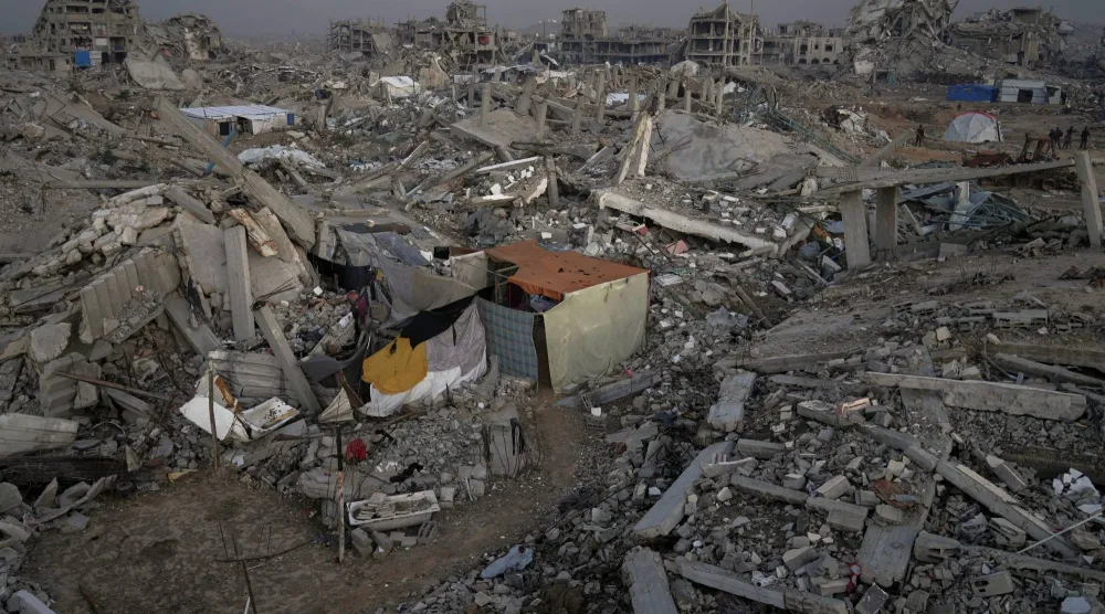 جانب من الدمار في حي الزيتون بمدينة غزة 27 نوفمبر 2025 (أ.ب)