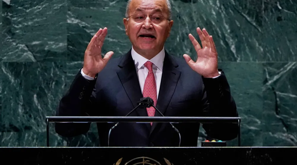 برهم صالح المفوض السامي لوكالة اللاجئين التابعة للأمم المتحدة (ا.ب)