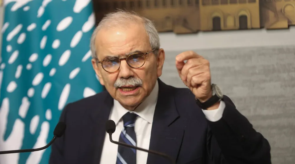 رئيس الحكومة نواف سلام متحدثاً عن مشروع قانون الانتظام المالي واستعادة الودائع (رئاسة الحكومة)