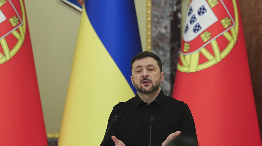  الرئيس الأوكراني فولوديمير زيلينسكي (إ.ب.أ)