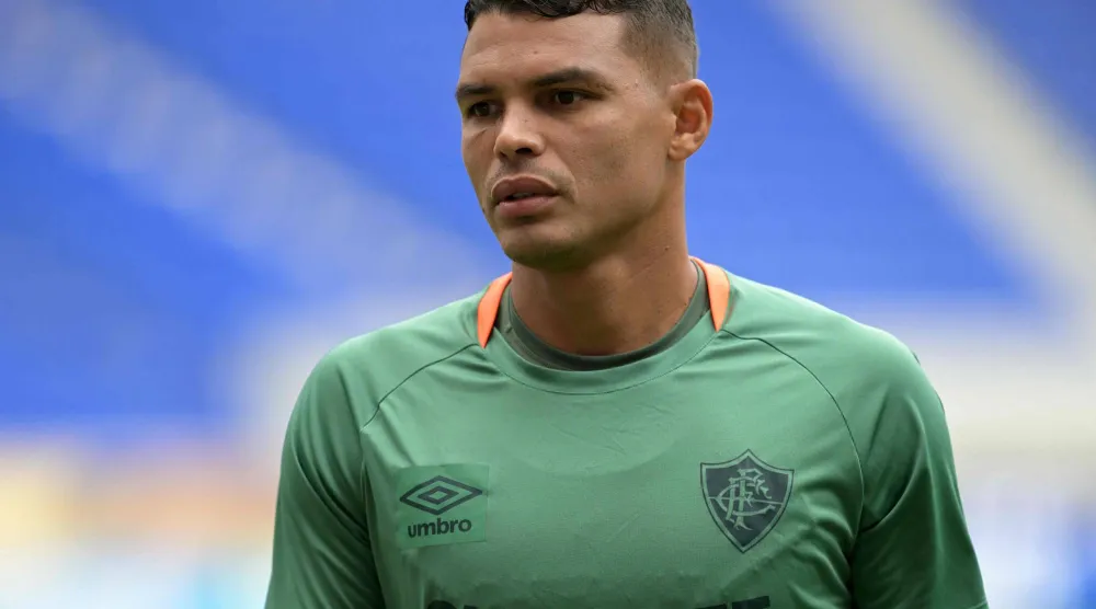 (FILES) Fluminense's Brazilian defender #03 Thiago Silva participates in a training session at the Harrison Stadium in East Rutherford, New Jersey, on July 7, 2025, on the eve of the FIFA Club World Cup 2025 semifinal football match between Brazil's Fluminense and England's Chelsea. (Photo by JUAN MABROMATA / AFP)