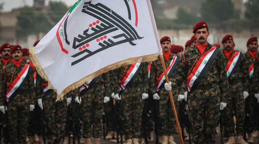 عرض لـ«الحشد الشعبي» في بغداد (د.ب.أ)
