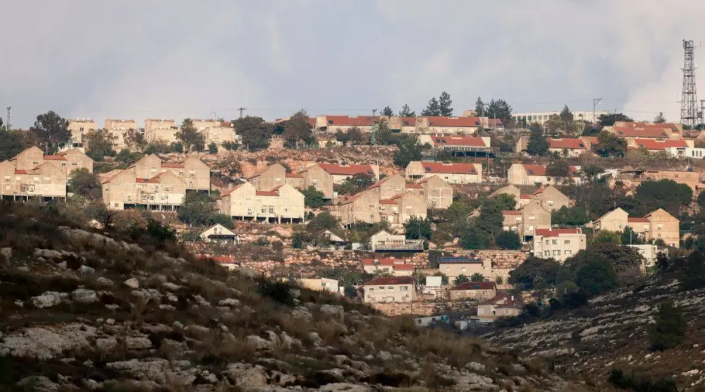 Batı Şeria'nın Nablus kentinin doğusunda bulunan bir İsrail yerleşim yeri (AFP)