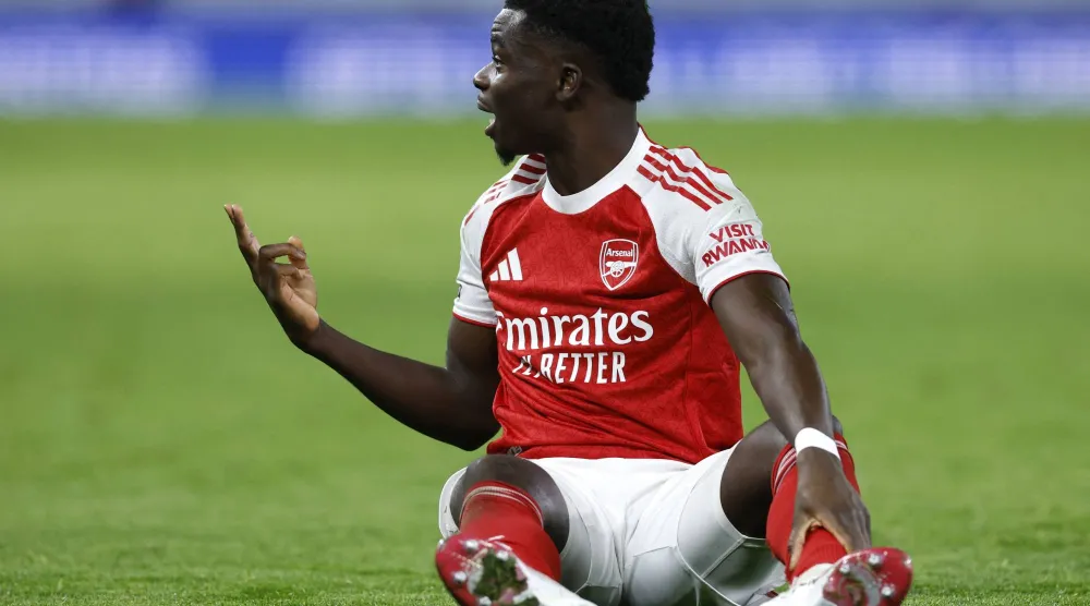 بوكايو ساكا نجم آرسنال (رويترز)