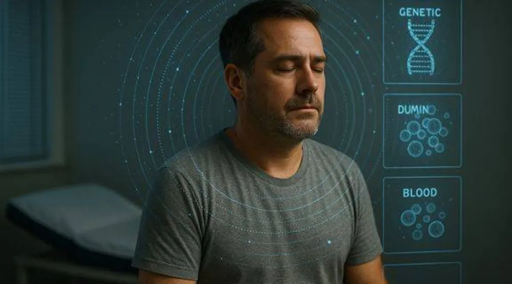 فحص شامل بالذكاء الاصطناعي — الجينات، الميكروبيوم، الدم، والأشعة في مشهد تشخيصي واحد