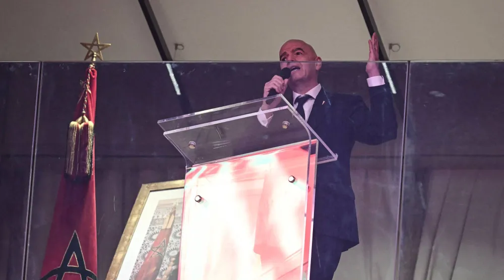 السويسري جياني إنفانتينو رئيس الاتحاد الدولي لكرة القدم (أ.ف.ب)