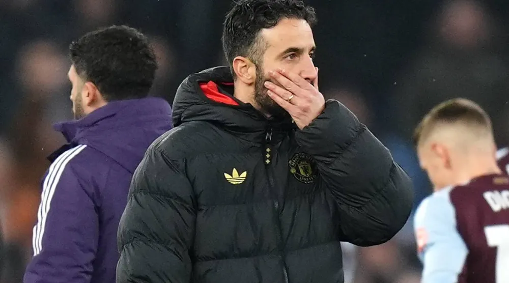 روبن أموريم المدير الفني لفريق مانشستر يونايتد (د.ب.أ)