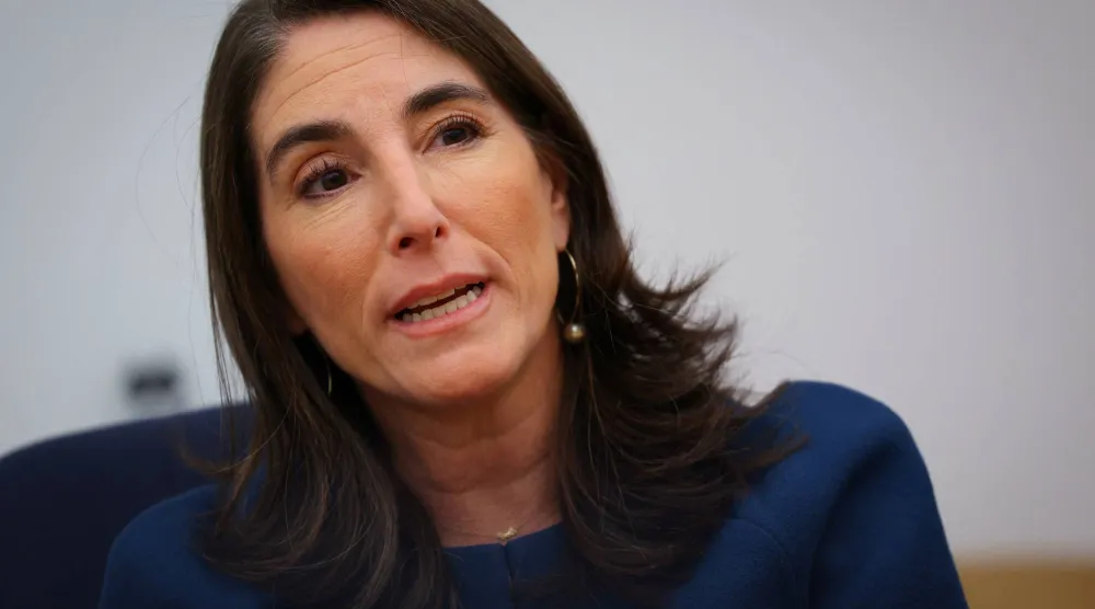 بيث هاماك تتحدث خلال مقابلة مع «رويترز» في مدينة نيويورك 24 أبريل 2025 (رويترز)