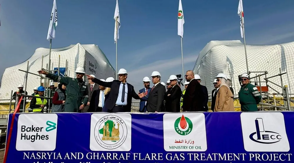 جولة تفقدية من وزارة النفط العراقية لمشروع استثمار الغاز المصاحب بالناصرية (إكس)