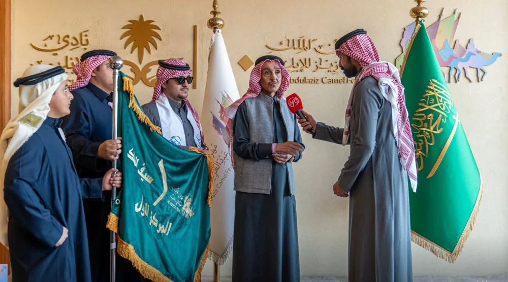 الموسى بعد تتويجه بـ«سيف الملك» (نادي الإبل)