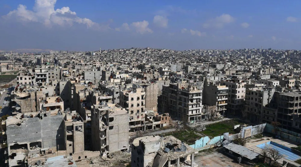 A view of Aleppo, Syria in February 2018. (AFP)