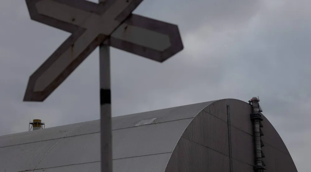 محطّة تشيرنوبيل النووية التي توقّفت عن العمل راهناً في أوكرانيا (أ.ف.ب)