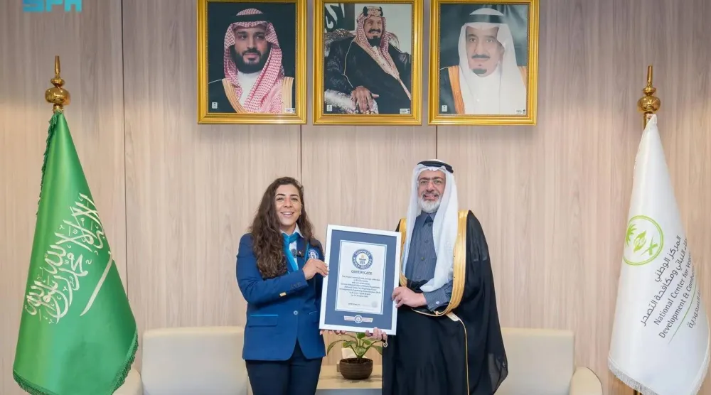 The achievement crowns a year of intensive efforts by the National Center for Vegetation Cover Development and Combating Desertification. (SPA)