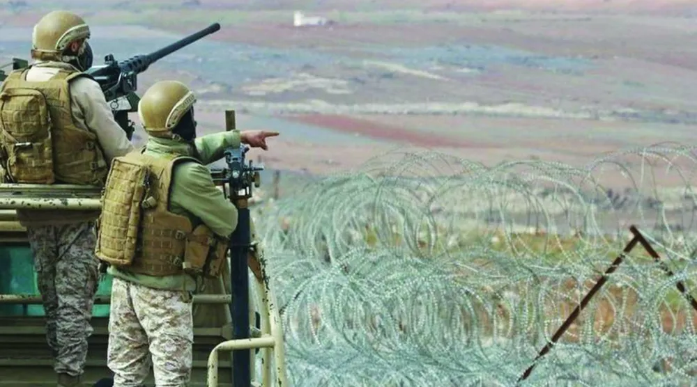 جنود من الجيش الأردني يقومون بدوريات على طول الحدود مع سوريا لمنع تهريب المخدرات (أرشيفية - أ.ف.ب)