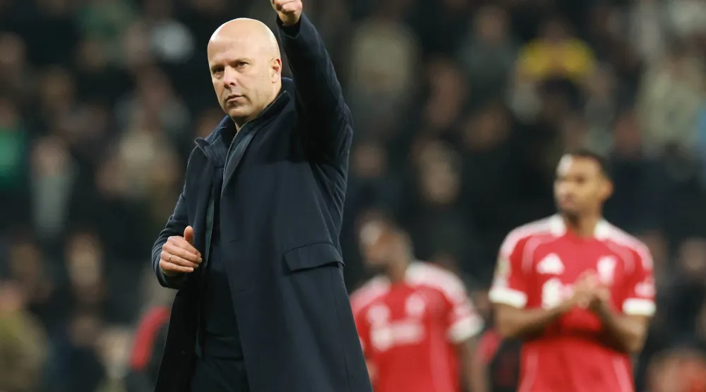 سلوت مدرب ليفربول (إ.ب.أ)