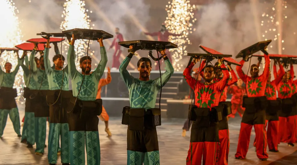 حفل افتتاح بطولة كأس الأمم الأفريقية لكرة القدم في الرباط يوم الأحد 21 ديسمبر 2025 (أسوشييتد برس)