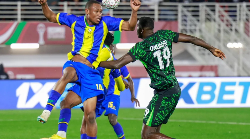 من مباراة نيجيريا في كأس أفريقيا أمام تنزانيا (أ.ب)