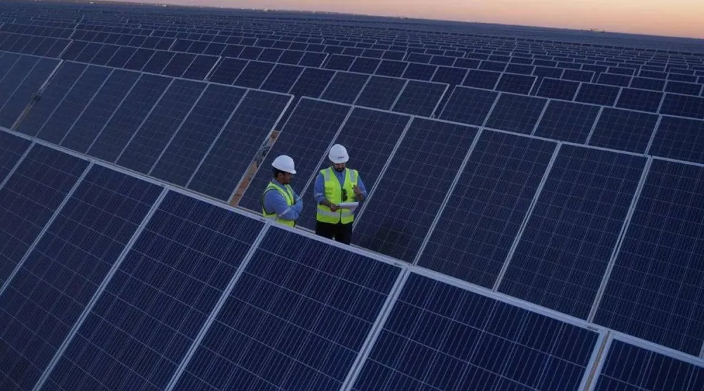 A solar power project in Saudi Arabia (SPA)