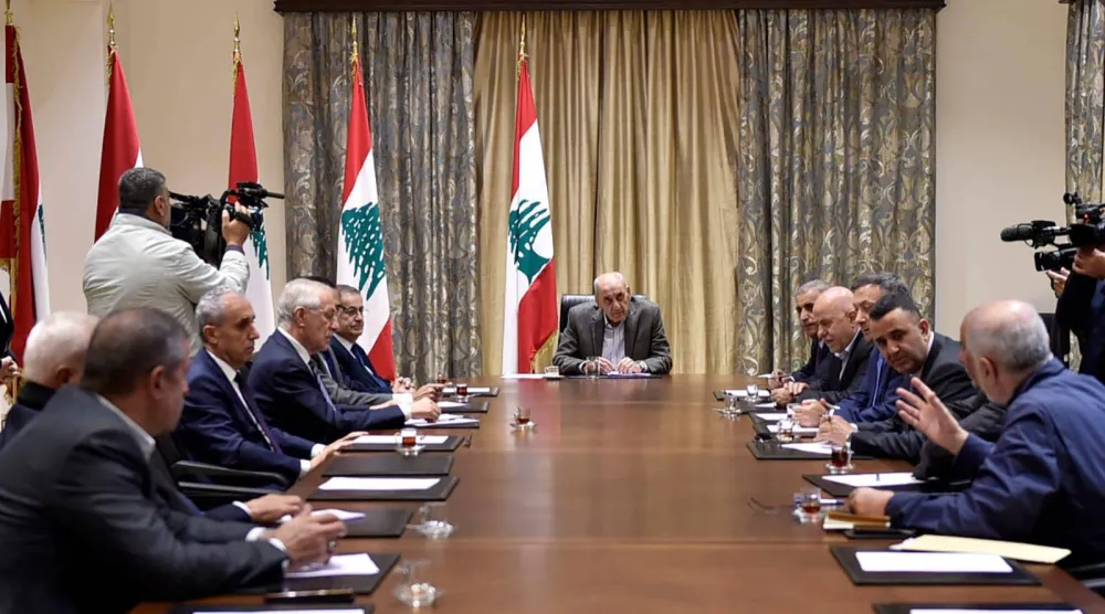 رئيس البرلمان نبيه بري يترأس اجتماعاً لكتلته «التنمية والتحرير» (أرشيفية - رئاسة البرلمان)