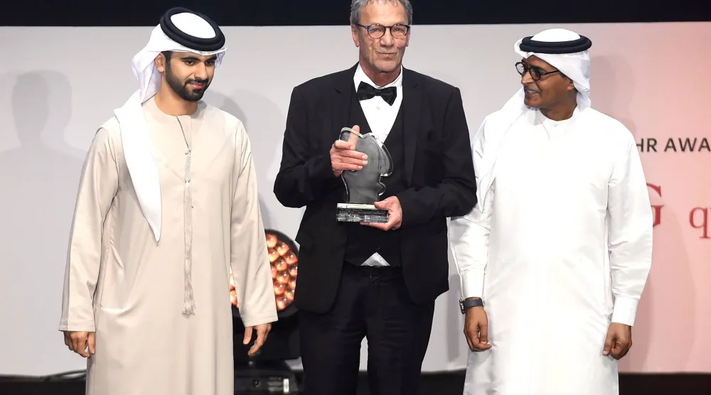 محمد بكري تلقى سابقاً جائزة في «مهرجان دبي السينمائي» 2017 (أ.ف.ب)