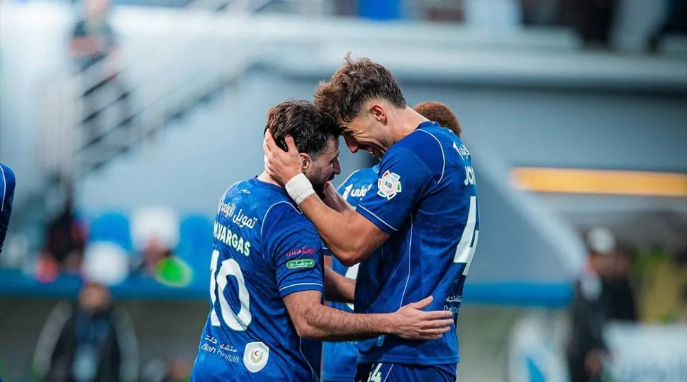 فرحة فتحاوية بهدف فارغاس الثاني (نادي الفتح)