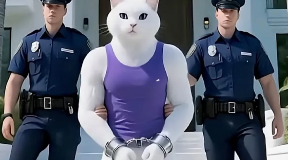 محتوى على «يوتيوب» تم إنشاؤه بواسطة الذكاء الاصطناعي يصوّر قطاً يتم القبض عليه بواسطة رجال الشرطة