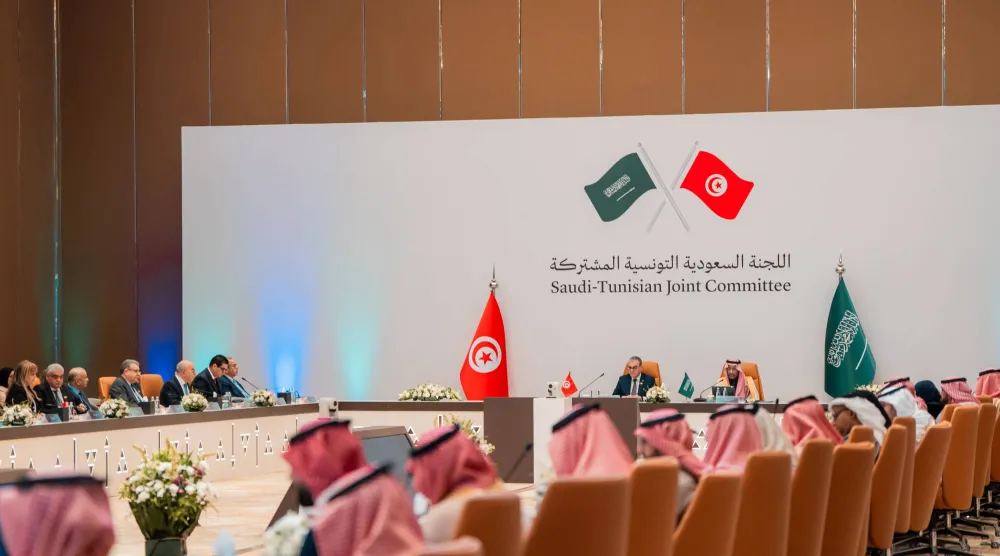 جانب من الدورة الثانية عشرة للجنة السعودية التونسية المشتركة في الرياض (الشرق الأوسط)
