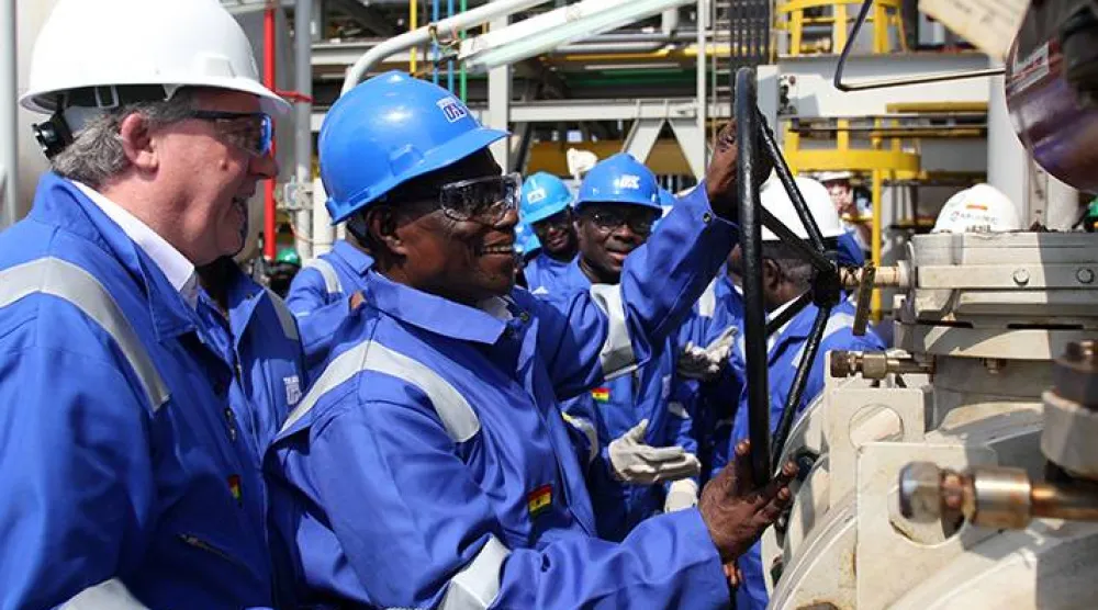 افتتاح حقل نفط في غانا (أرشيفية - رويترز)