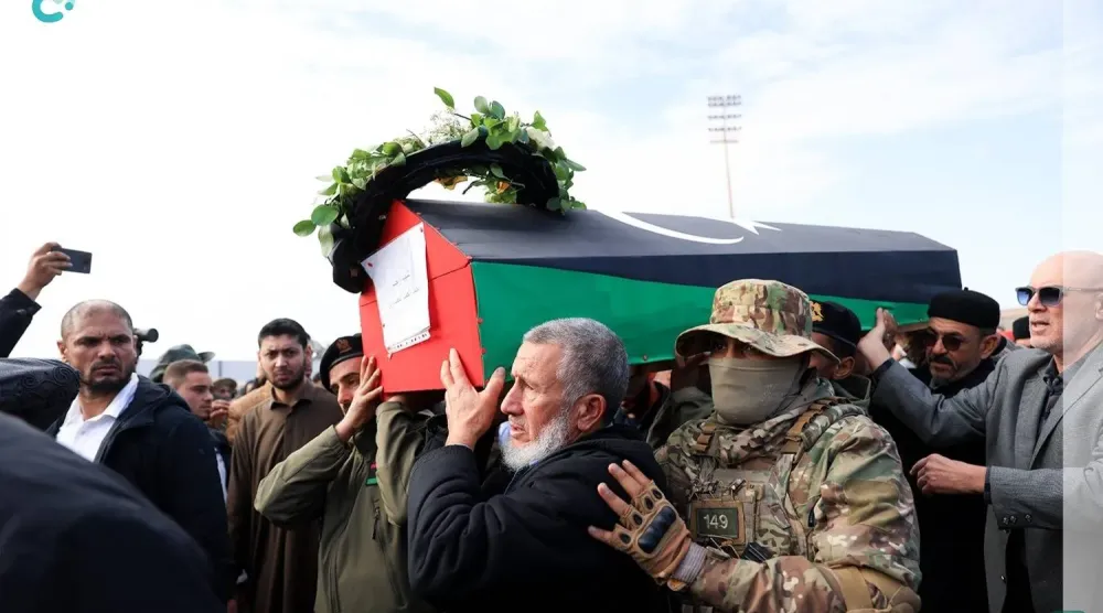 Libya'nın Misrata şehrindeki El-Haddad ve arkadaşlarının cenaze töreninden (Başbakanlık Ofisi)