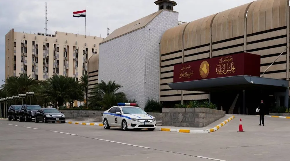 A view of the Iraqi Parliament building in Baghdad, Iraq, Monday, Dec. 29, 2025. (AP)