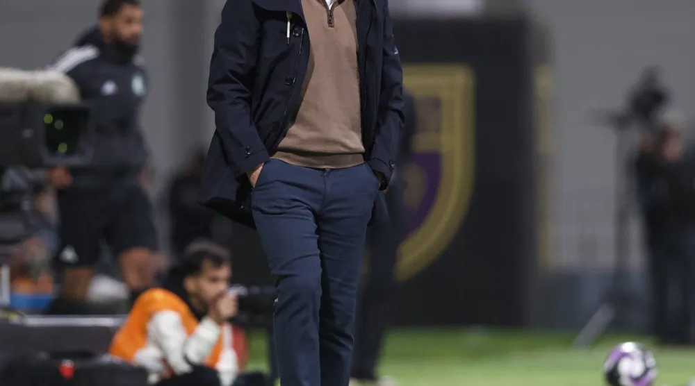 البرتغالي ماريو سيلفا مدرب فريق النجمة (تصوير: نايف العتيبي) 