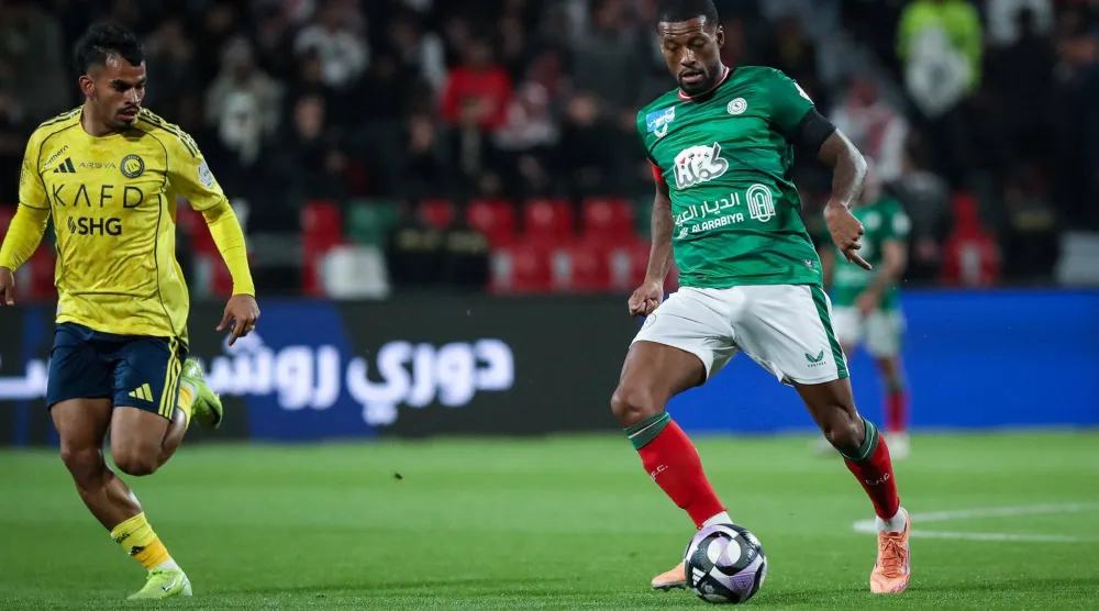 الاتفاق أوقف رحلة انتصارات النصر بعد تعادلهما 2-2 (نادي الاتفاق)