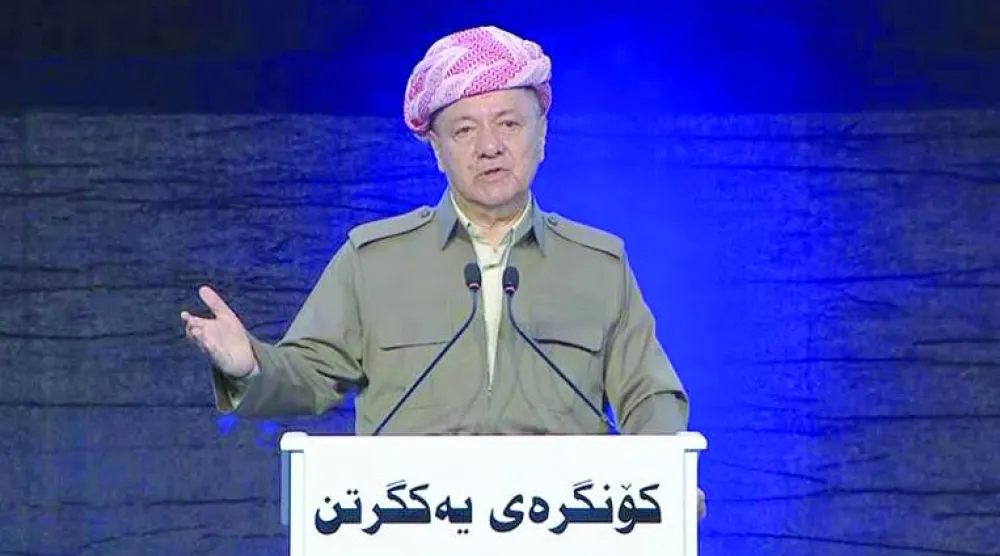 رئيس «الحزب الديمقراطي الكردستاني» مسعود بارزاني (شبكة روداو)