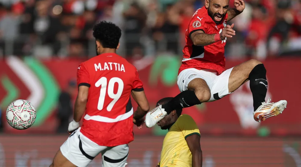 محمد صلاح لقيادة مصر إلى المربع الذهبي (أ.ف.ب)