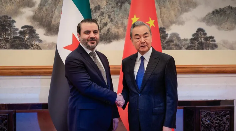 Suriye Dışişleri Bakanı Esad el-Şeybani ile Çin Dışişleri Bakanı Wang Yi Pekin'de görüştü (Sana)