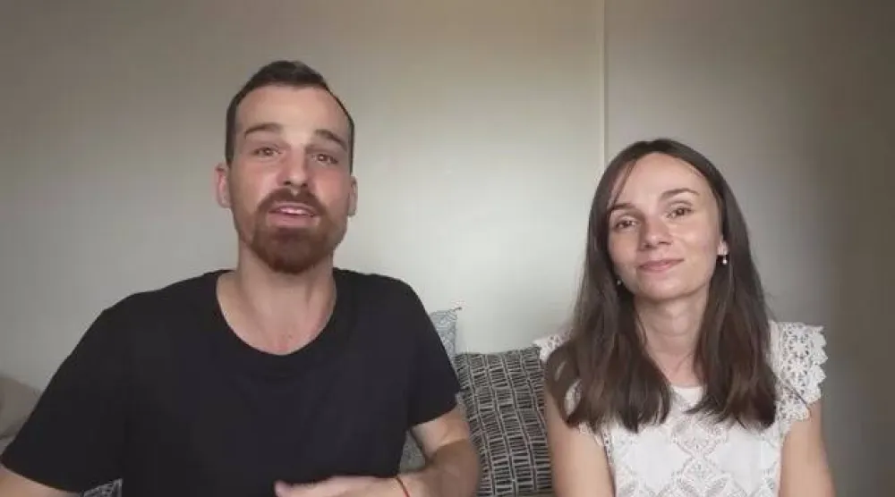 لينا وجيريمي (من فيديو نشراه على يوتيوب)